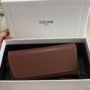 Celine Paris Chocolate Leather sunglasses case